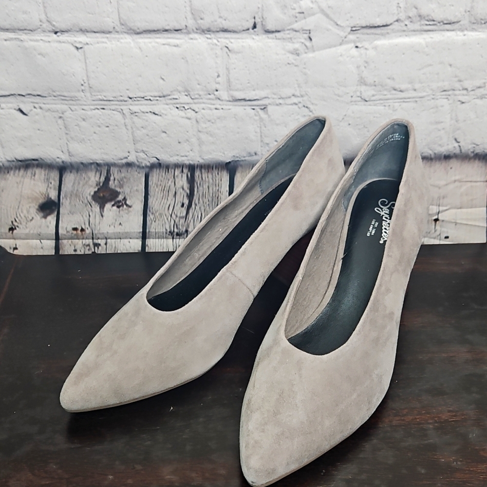 Seychelles Gray Suede Heels Women's Size 9